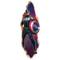 Vinilos puertas 3d marvel capitán américa
